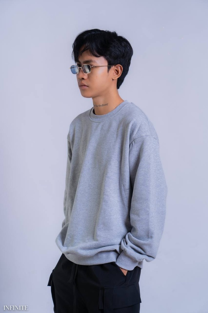 SS001XLGRAY 300GTERRY  PLAIN