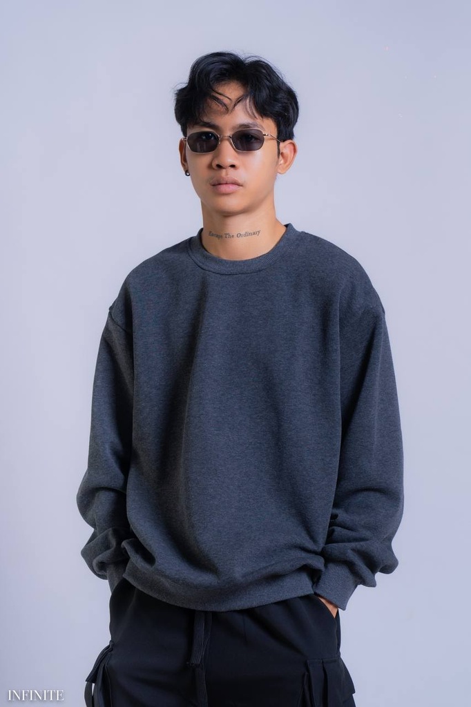 SS002LDARKGRAY 250G COTTON FLEECE PLAIN