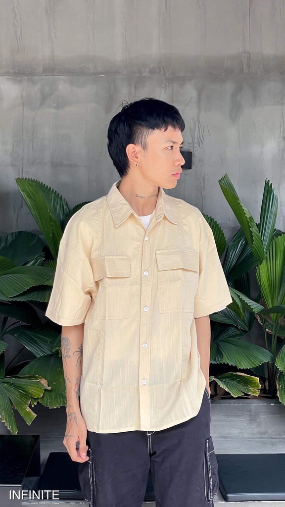S004XXLYELLOW MUJII SHORT SLEEVE