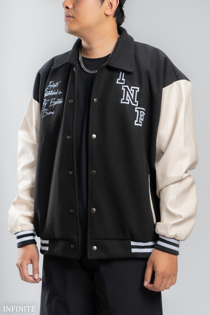 J007MBLACK INF VARSITY V-1