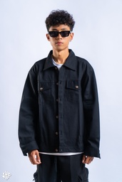 J004LBLACK DENIM JACKET 2