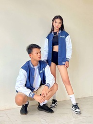 J006LBLUE VARSITY JACKET [BEAR]