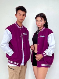 J006LPURPLE VARSITY JACKET [BEAR]
