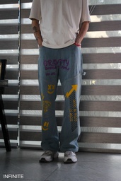 LP025XLBLUE WASH JEANS [PRINT]