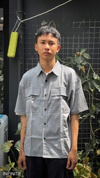 S004MDARKGRAY MUJII SHORT SLEEVE
